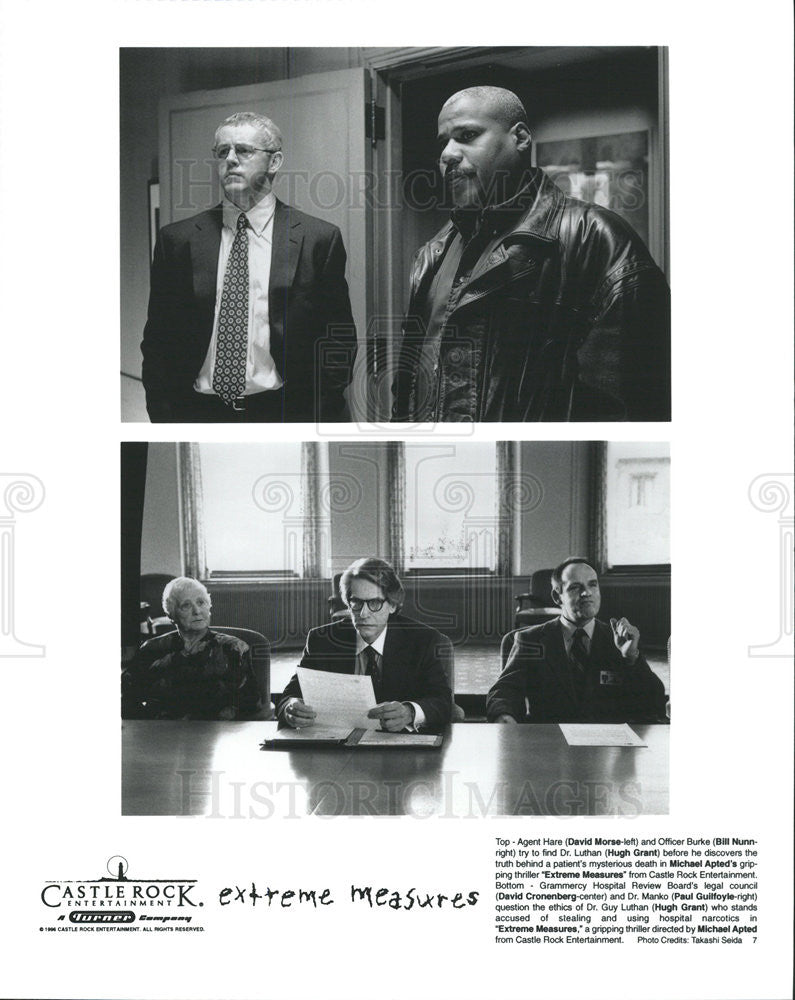 1996 Press Photo David Morse, Bill Nunn, David Cronenberg, Paul Gulfoyle - Historic Images