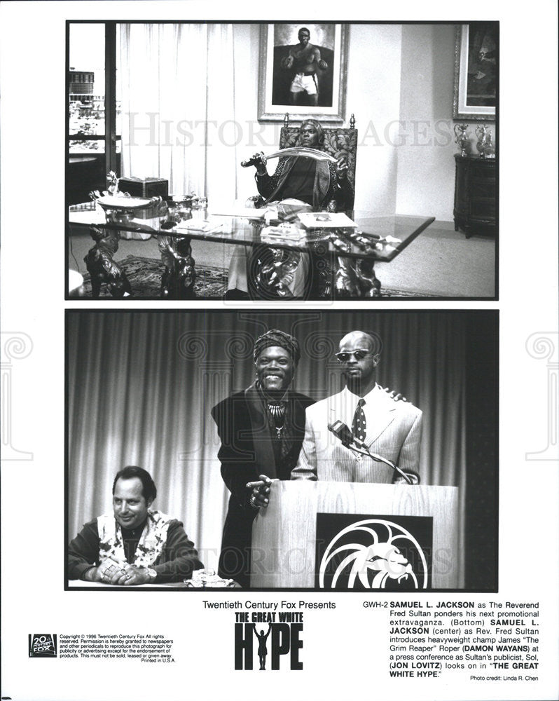 1996 Press Photo Samuel L. Jackson, Damon Wayans "The Great White Hype" - Historic Images