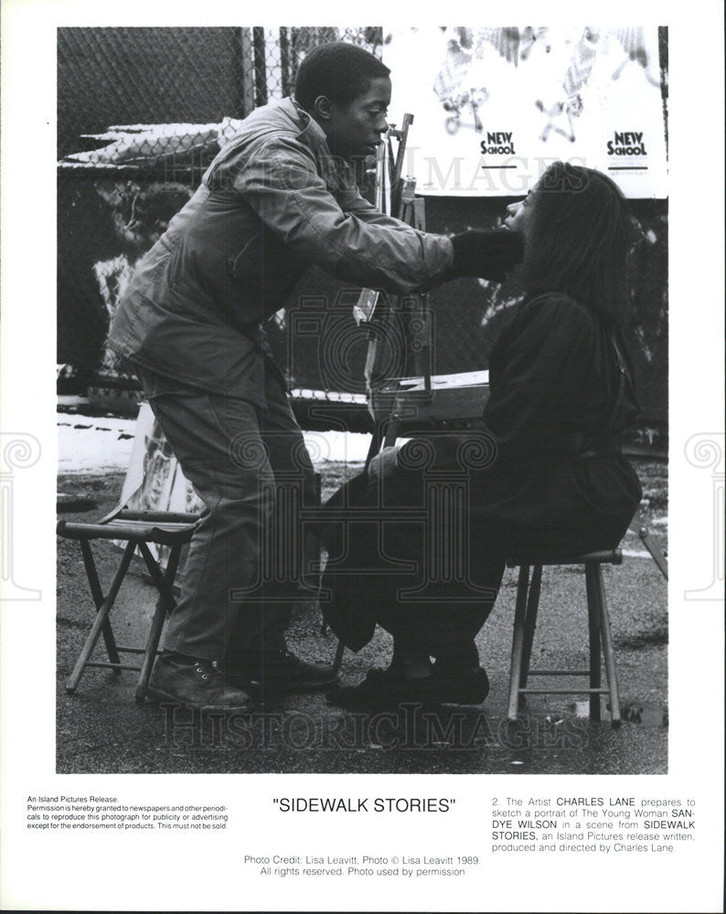 1989 Press Photo Charles Lane Sandye Wilson Sidewalk Stories Film Movie - Historic Images