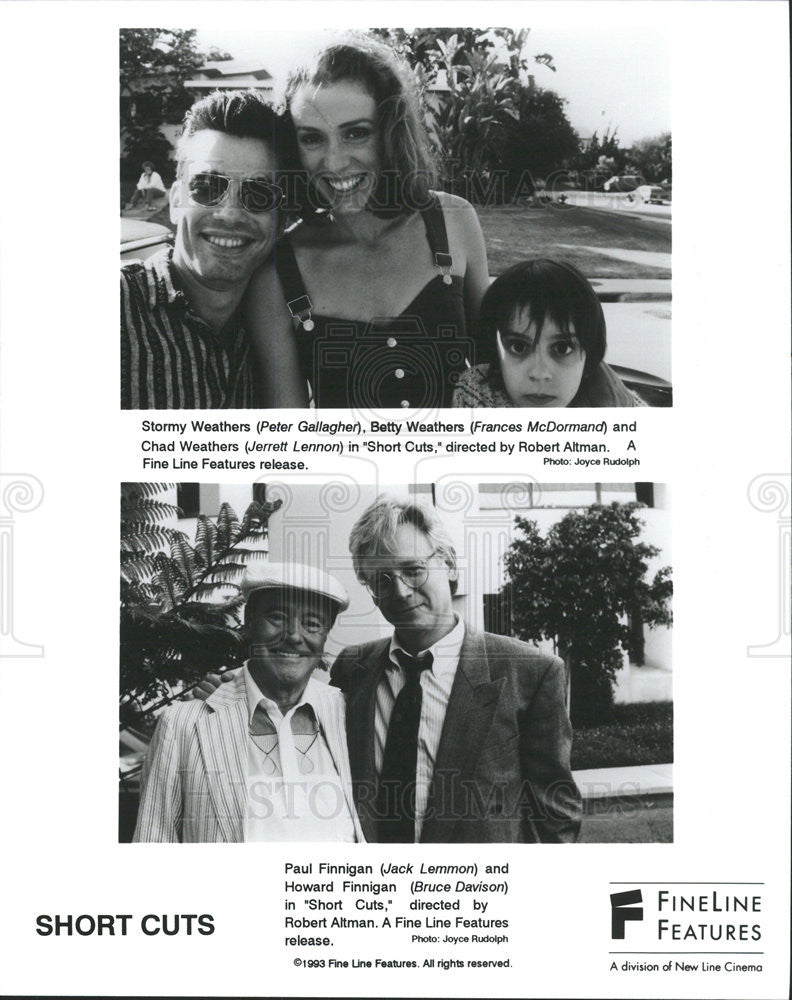 1993 Press Photo Peter Gallagher, Frances McDormand, Jarrett Lennon &quot;Short Cuts&quot; - Historic Images