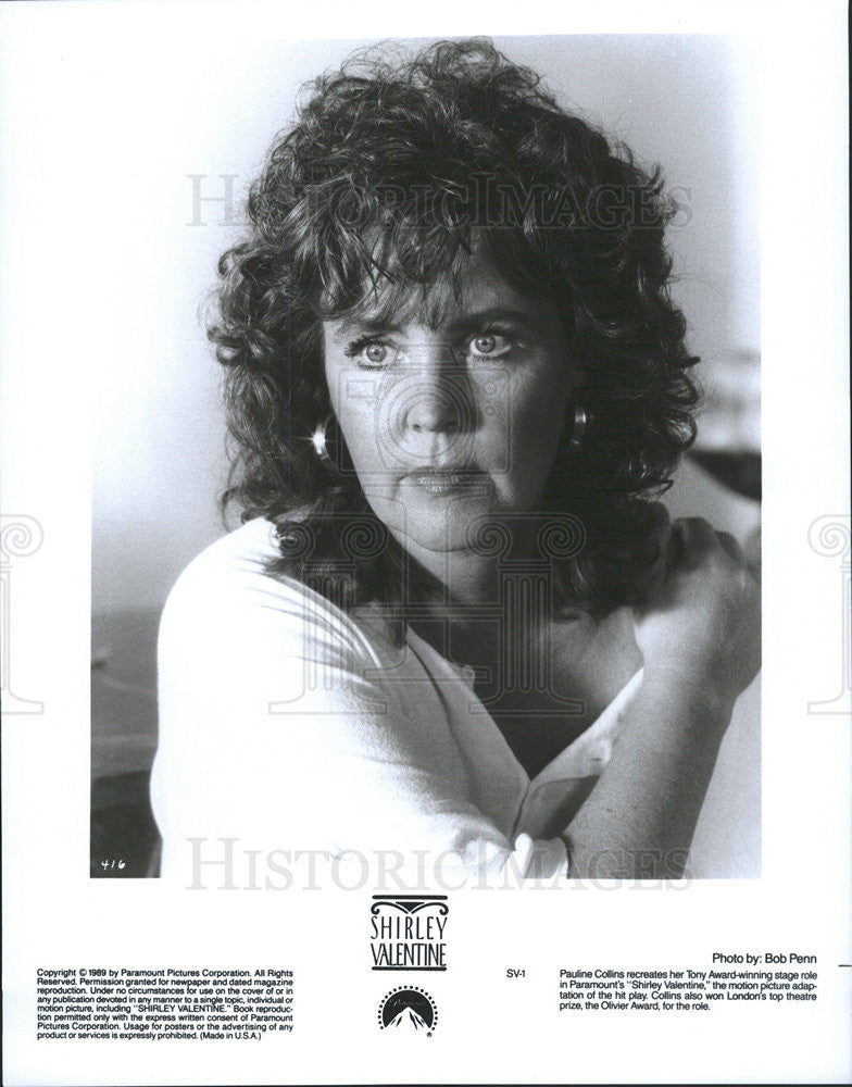 1989 Press Photo Pauline Collins Actress Shirley Valentine Romantic Comedy Film - Historic Images