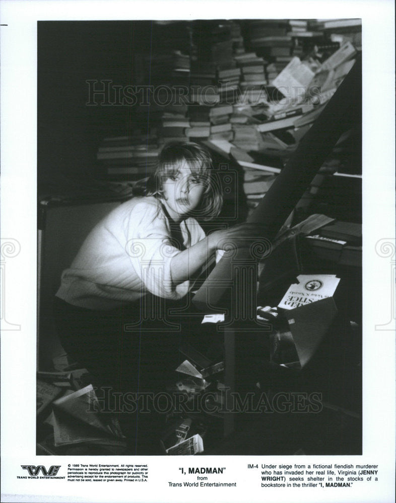 1989 Press Photo Jenny Wright Actress Thriller Movie I Madman Film Scene - Historic Images