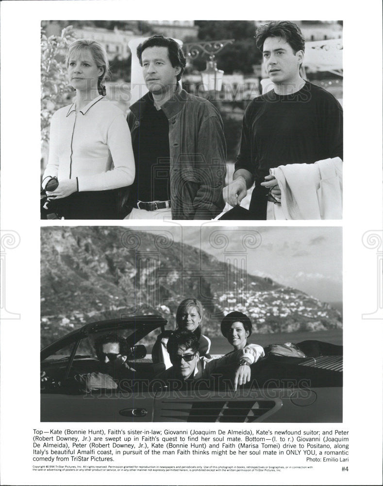 1994 Press Photo Bonnie Hunt, Joaquim De Almeida, Robert Downey Jr, Marisa Tomei - Historic Images