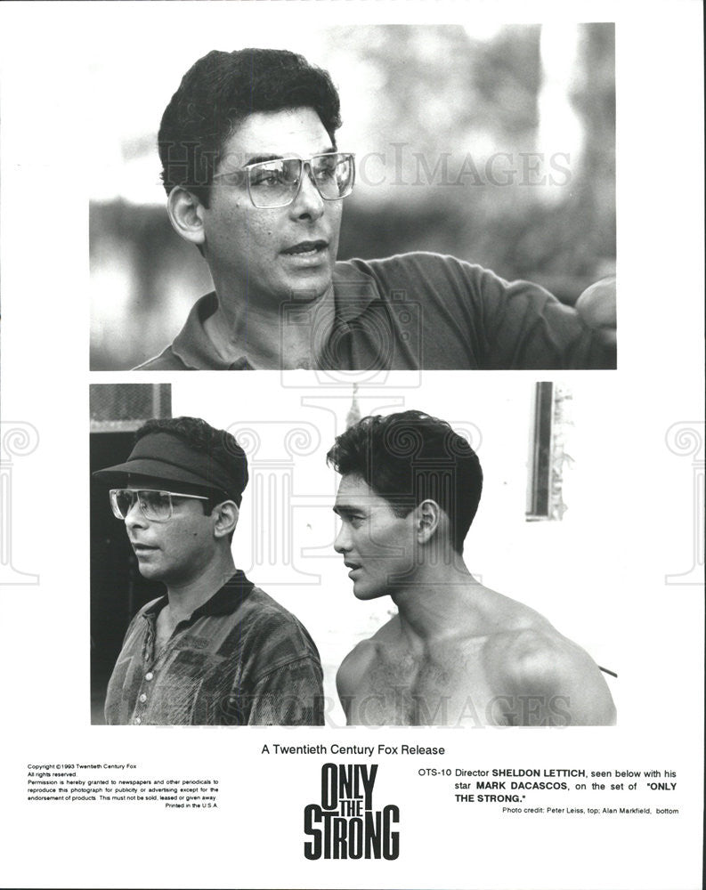 1993 Press Photo &quot;Only The Strong&quot; Director Sheldon Lettich, Actor Mark Dacascos - Historic Images