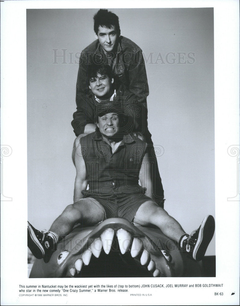 1986 Press Photo Once Crazy Summer John Cusack Joel Murray Bob Goldthwait - Historic Images