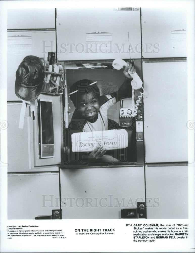 1981 Press Photo On The Right Track Gary Coleman - Historic Images