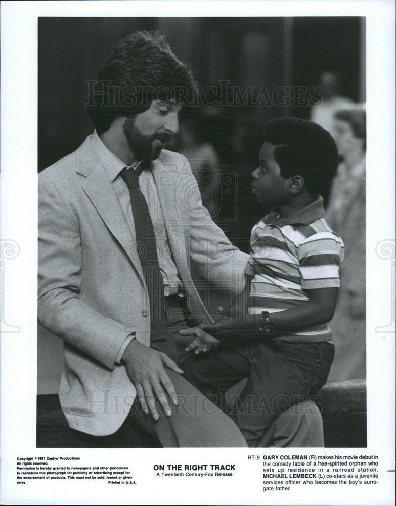 1981 Press Photo Gary Coleman &amp; Michael Lembeck Star In On The Right Track - Historic Images