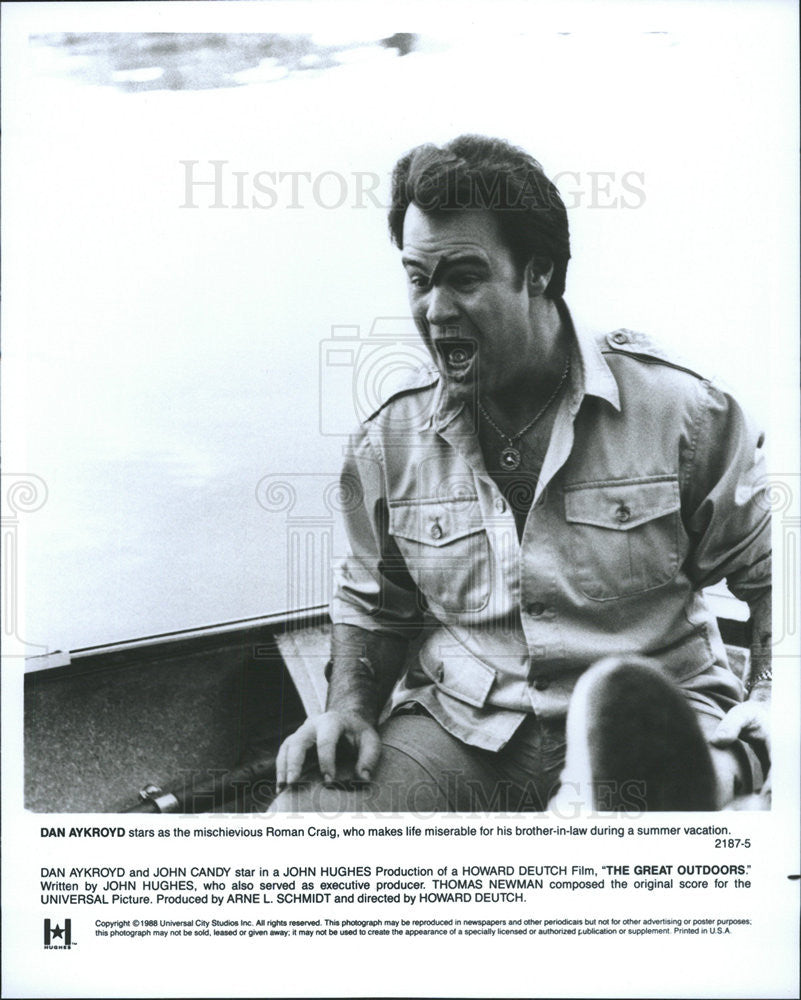 1988 Press Photo Dan Aykroyd Actor Great Outdoors - Historic Images