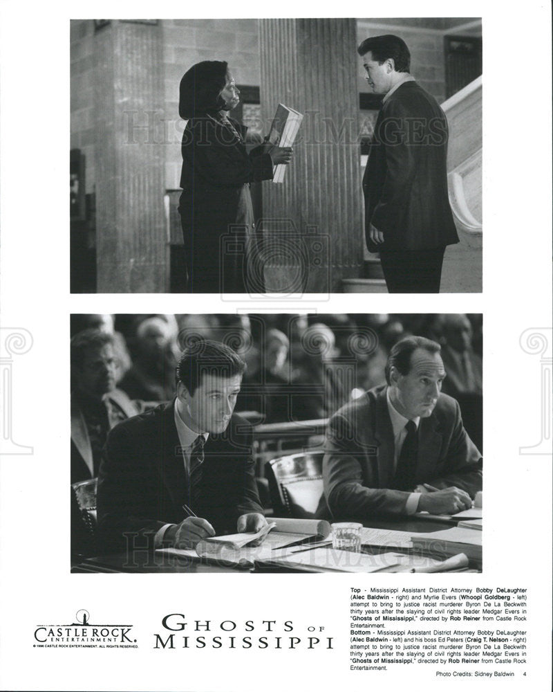 1996 Press Photo Alec Baldwin, Whoopi Goldberg "Ghosts Of Mississippi" - Historic Images