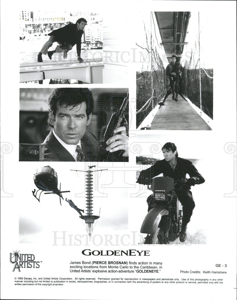 1995 Press Photo Pierce Brosnan Actor Goldeneye - Historic Images