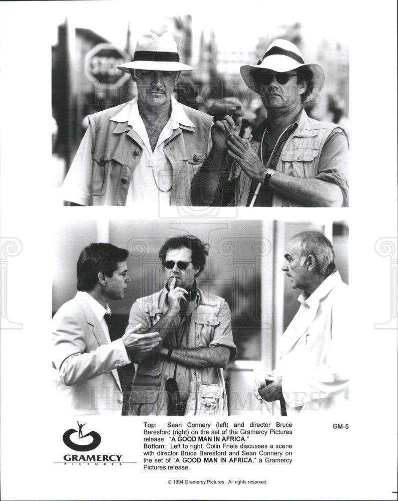 1994 Press Photo Sean Connery, Director Bruce Beresford &quot;A Good Man In Africa&quot; - Historic Images