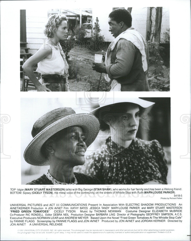 1991 Press Photo Film Fried Green Tomatoes Kathy Bates Jessica Tandy - Historic Images