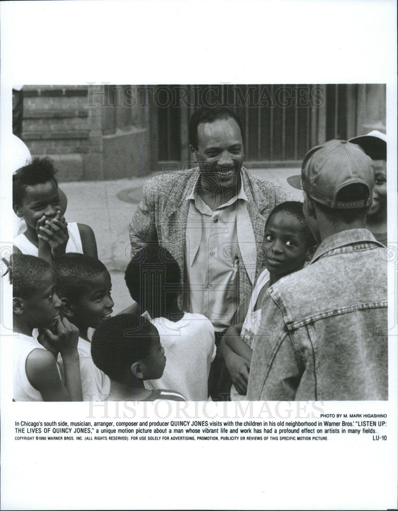 1990 Press Photo Quincy Jones Listen Up The Lives Of Quincy Jones - Historic Images