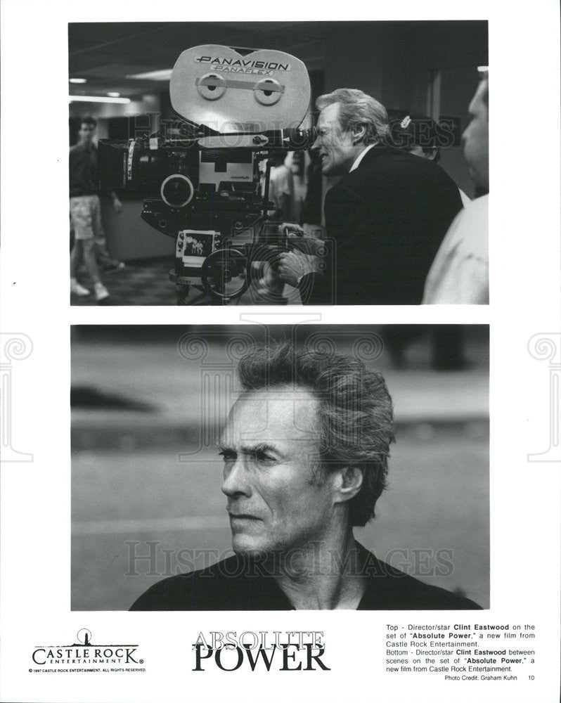 1997 Press Photo &quot;Absolute Power&quot; Director Clint Eastwood - Historic Images