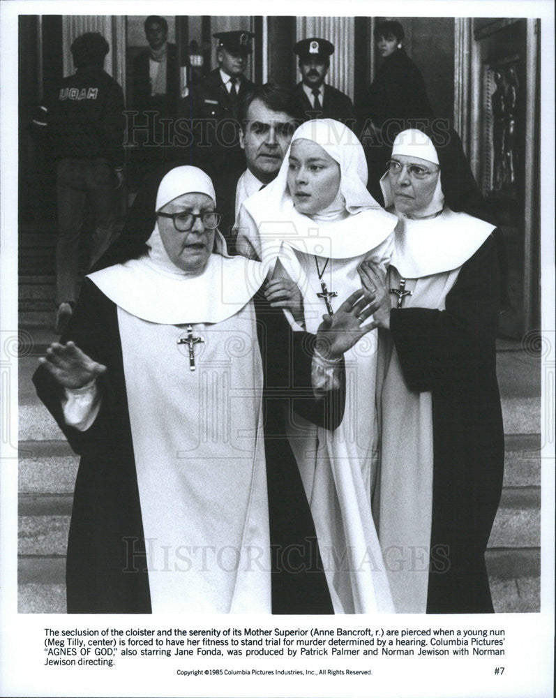 1985 Press Photo Anne Bancroft Meg Tilly Agnes Of God - Historic Images