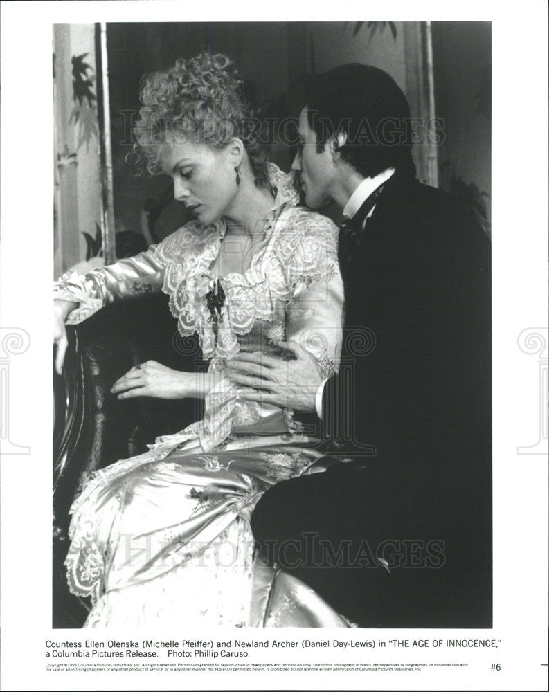 1993 Press Photo Michelle Pfeiffer Daniel Day-Lewis The Age Of Innocence - Historic Images