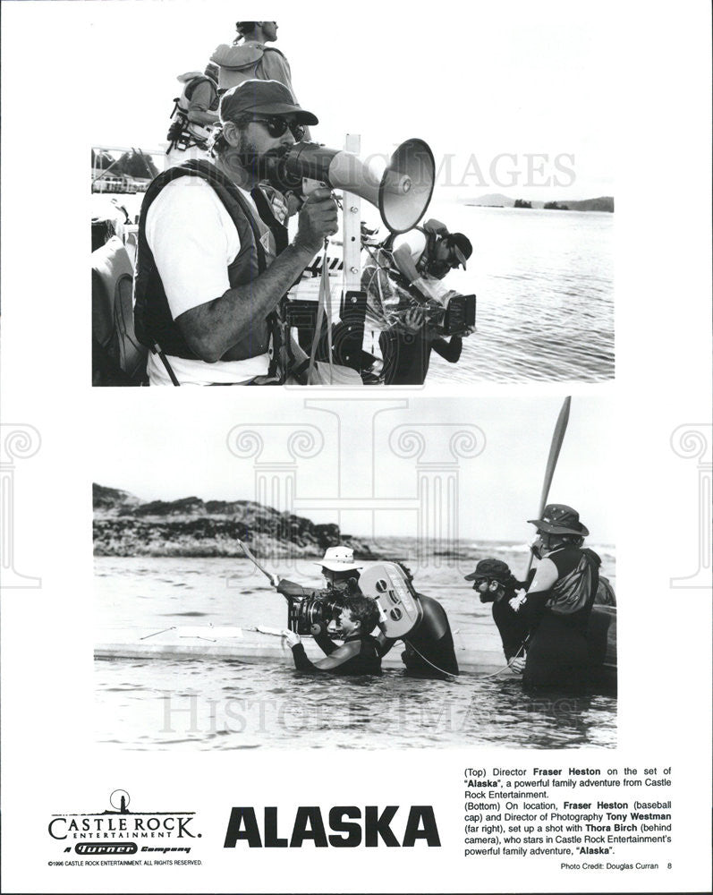 1996 Press Photo Film Alaska Director Fraser Heston Dir Photography Tony Westman - Historic Images