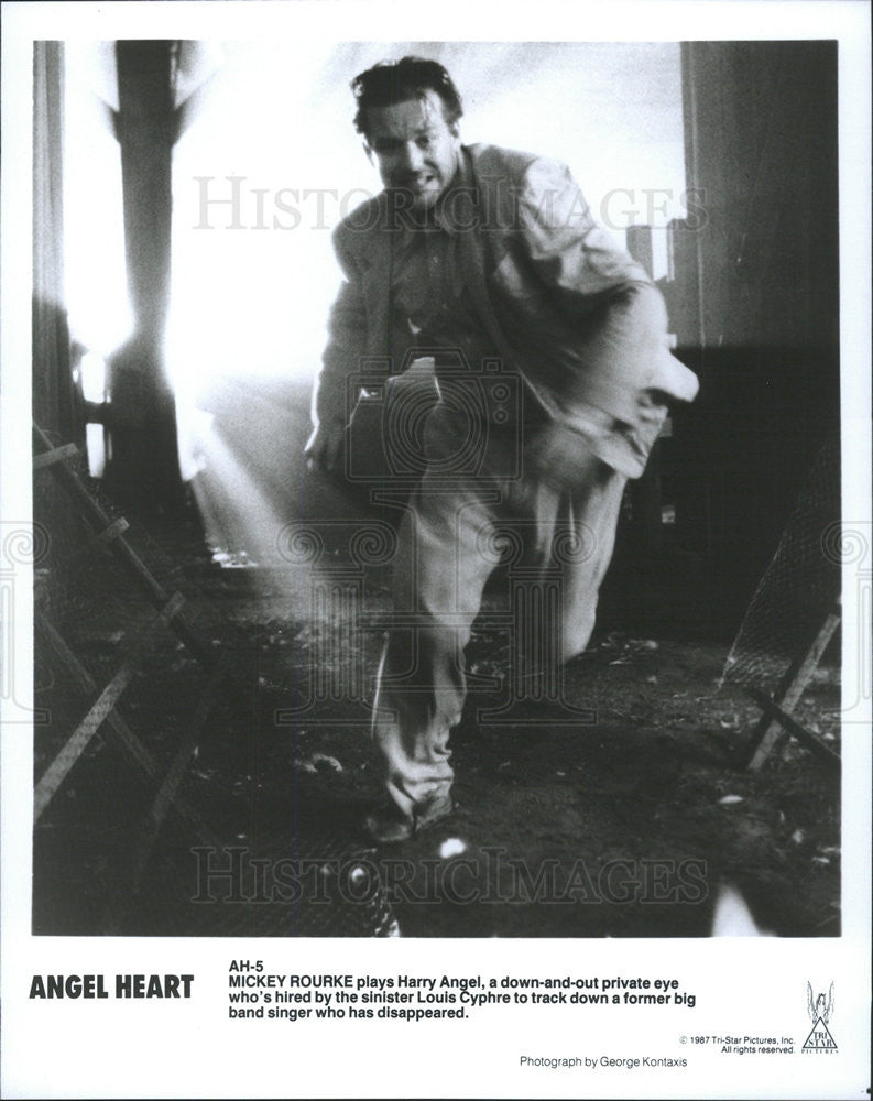 Film Angel Heart Mickey Rourke 1987 vintage promo photo print ...