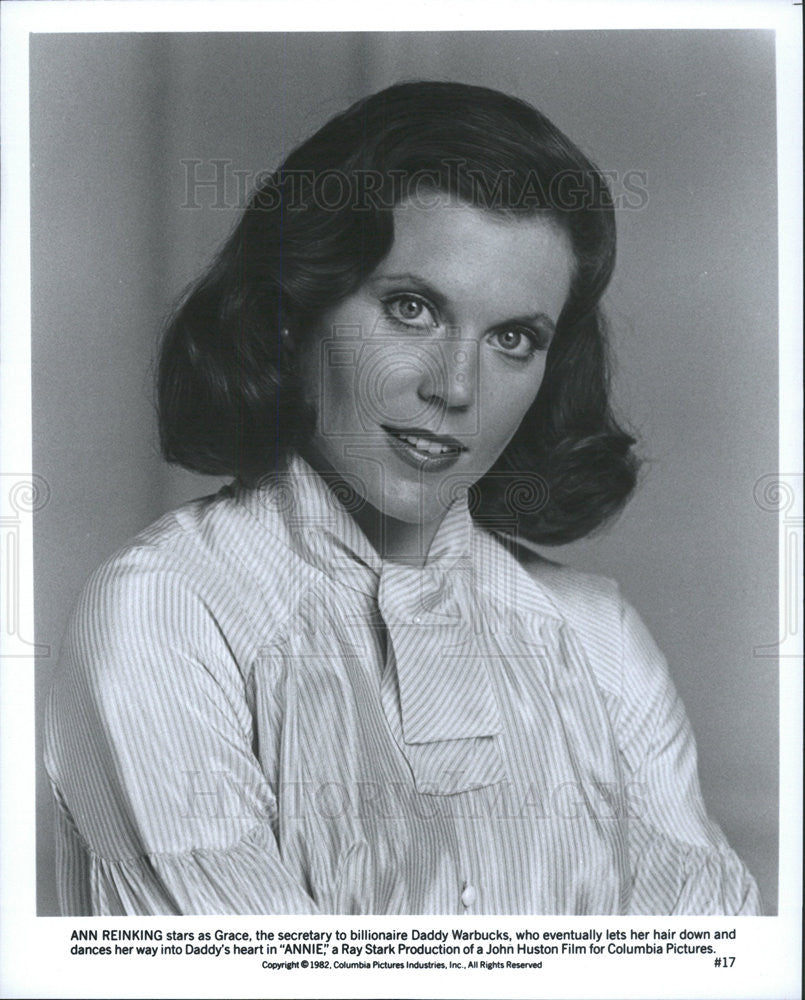 1982 Press Photo Film Annie Stars Ann Reinking - Historic Images