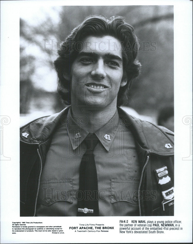 1980 Press Photo Ken Wahl Stars In "Fort Apache, The Bronx" - Historic Images
