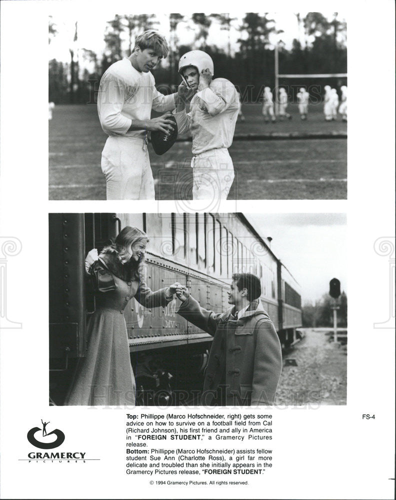 1994 Press Photo Marco Hofschneider Actor Charlotte Ross Actress Foreign Student - Historic Images