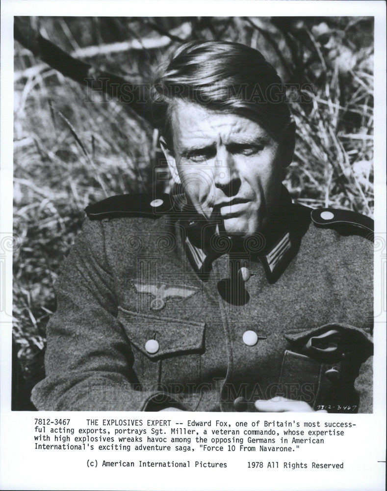 1978 Press Photo Edward Fox Force 10 From Navarone - Historic Images