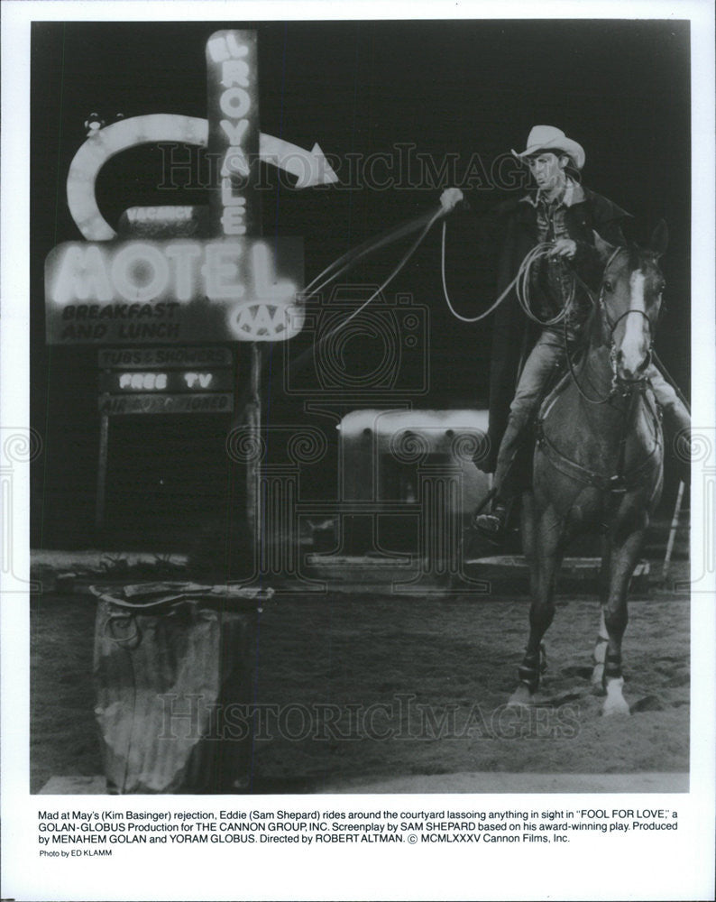 1985 Press Photo Sam Shepard In &quot;Fool For Love&quot; - Historic Images