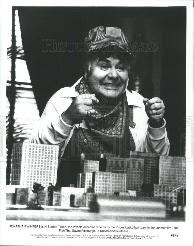 1979 Press Photo Jonathan Winters Actor Fish That Saved Pittsburgh Movie Scene - Historic Images