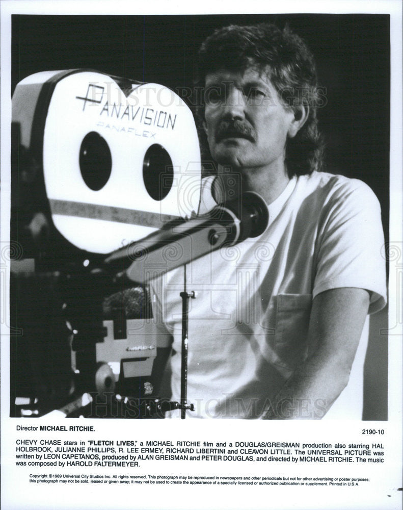 Michael Ritchie Director Filming Fletch Lives Comedy Movie 1989 vintage ...