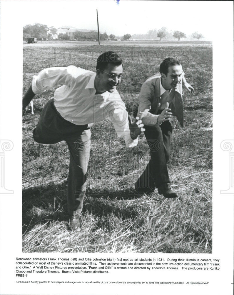 1995 Press Photo Animators Frank Thomas &amp; Ollie Johnston - Historic Images