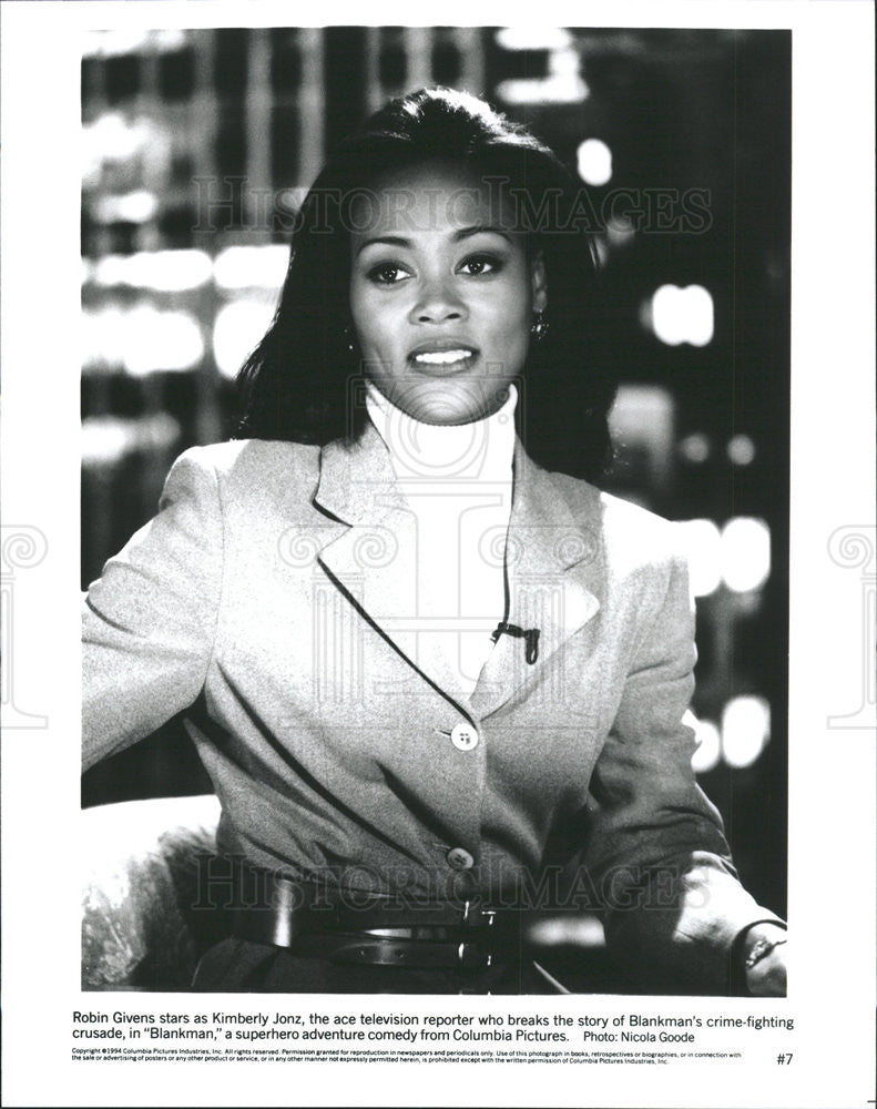 1994 Press Photo Robin Givens Actress Superhero Adventure Film Blankman Comedy - Historic Images