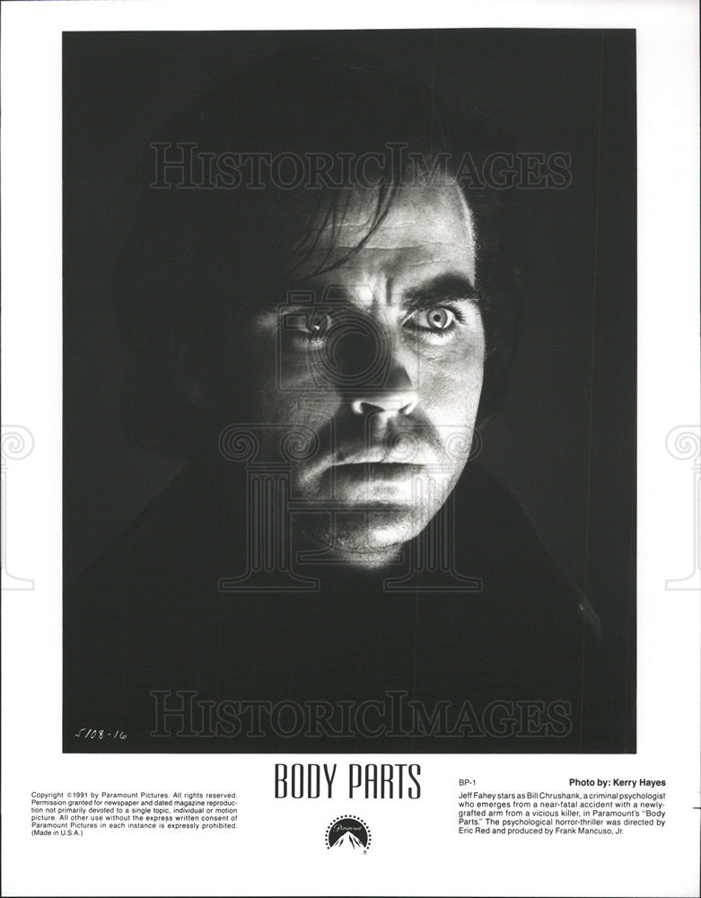 1991 Press Photo Jeff Fahey in &quot;Body Parts&quot; - Historic Images