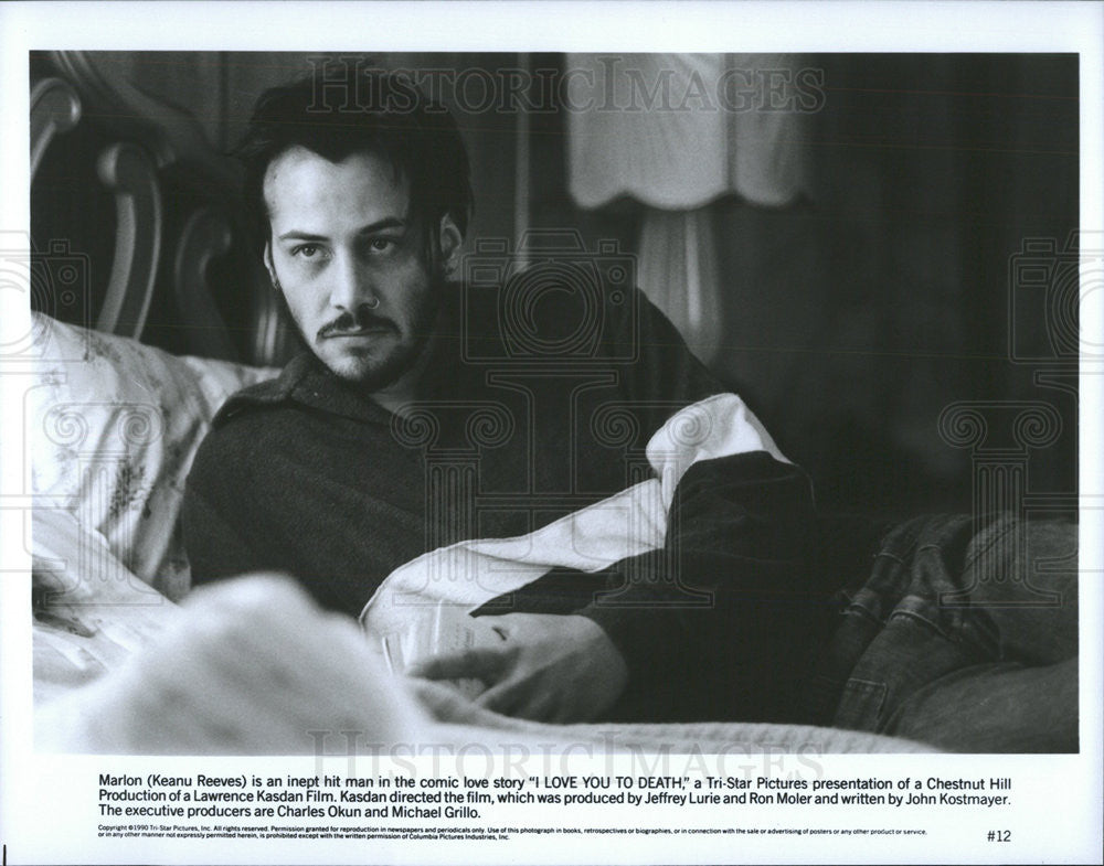 1990 Press Photo Keanu Reeves Actor I Love You To Death Comedy Film Movie - Historic Images