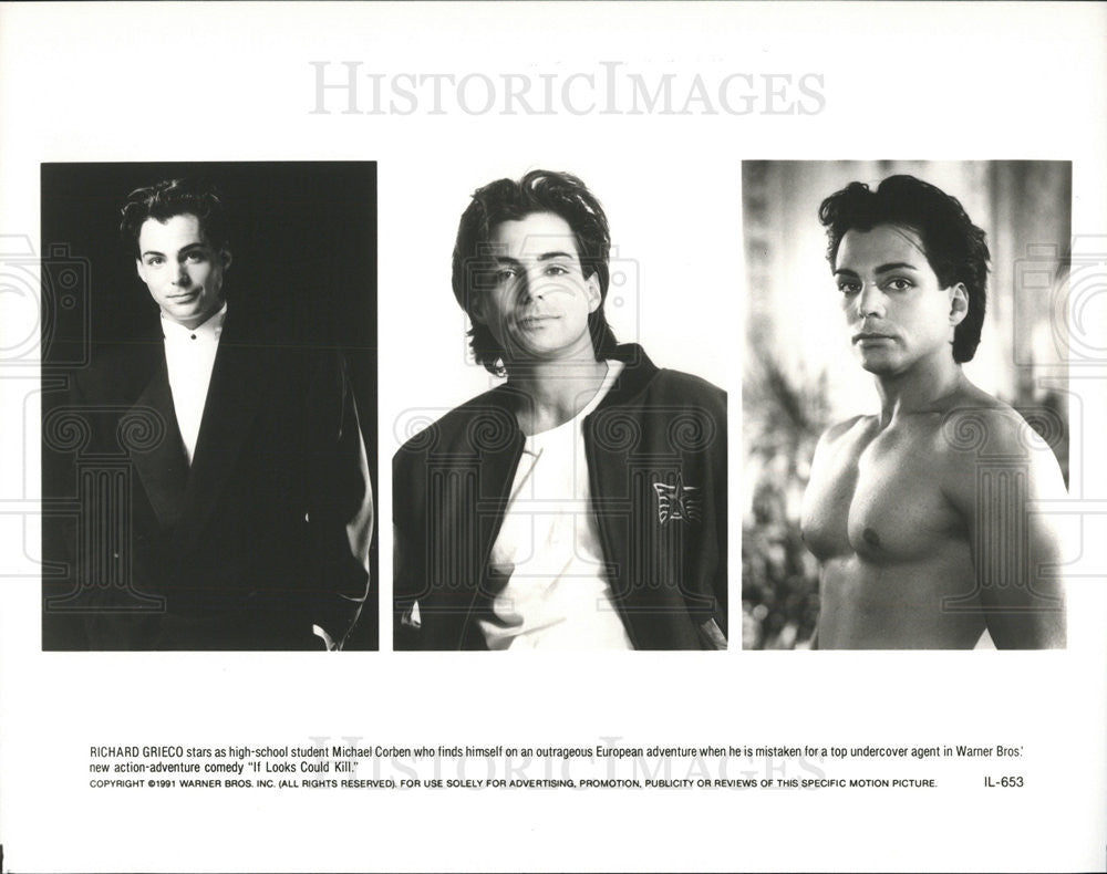 Press Photo Richard Grieco Action Comedy If Looks Could Kill - Historic Images