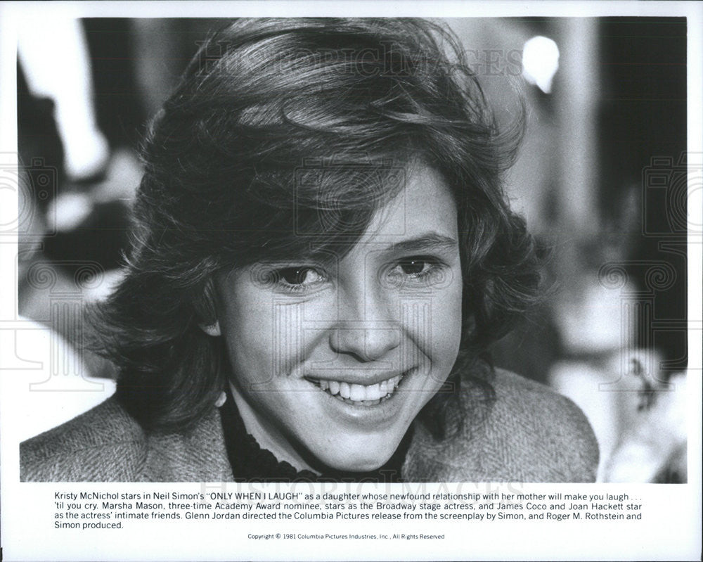 Kristy McNichol actress in Only When I Laugh 1981 vintage promo photo print  - Historic Images