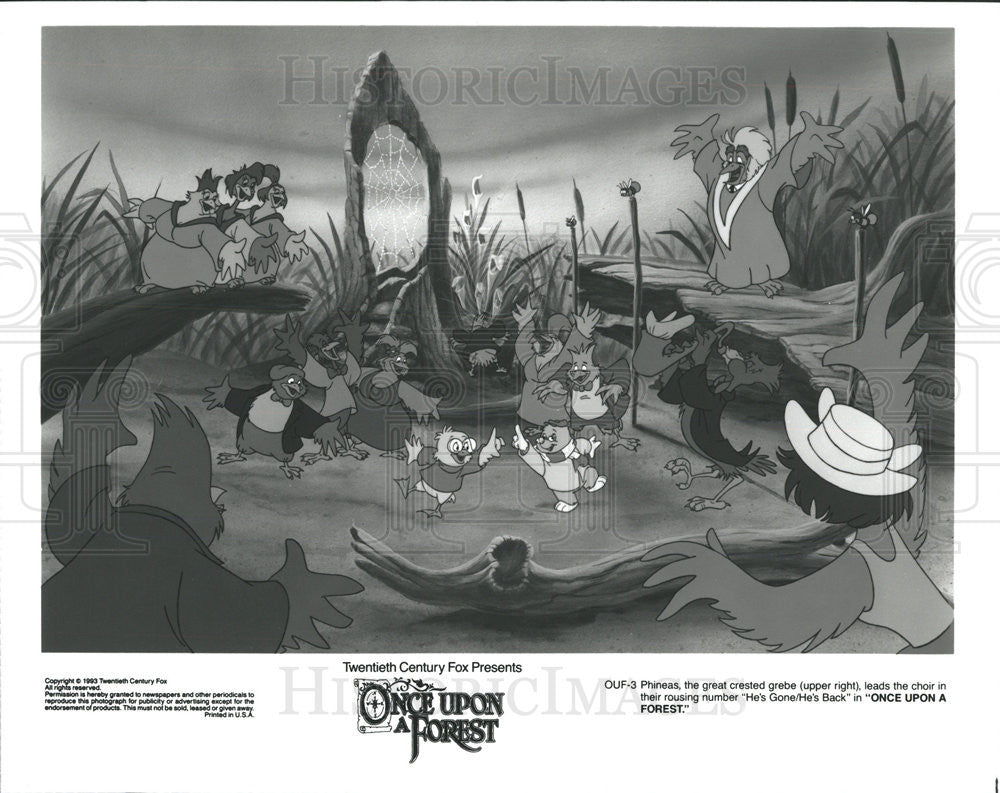 1993 Press Photo Animated movie &quot;Once Upon a Forest&quot; - Historic Images