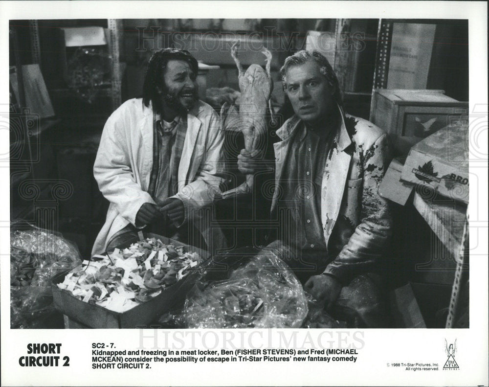 Short Circuit 2 Fisher Stevens Michael McKean 1988 vintage promo photo  print - Historic Images