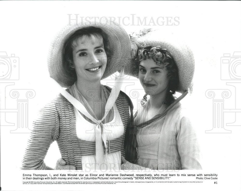 1995 Press Photo Emma Thompson and Kate Winslet in &quot;Sense and Sensibility&quot; - Historic Images