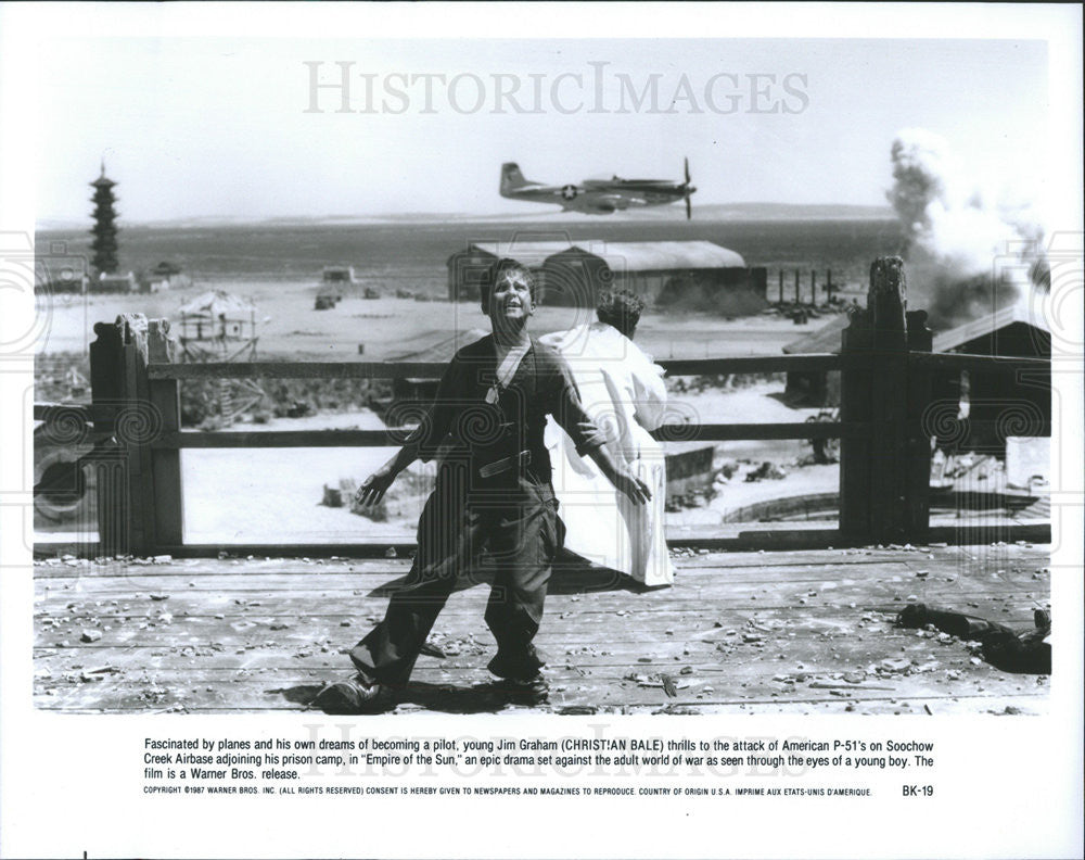 1987 Press Photo Christian Bale Stars In Empire Of The Sun - Historic Images