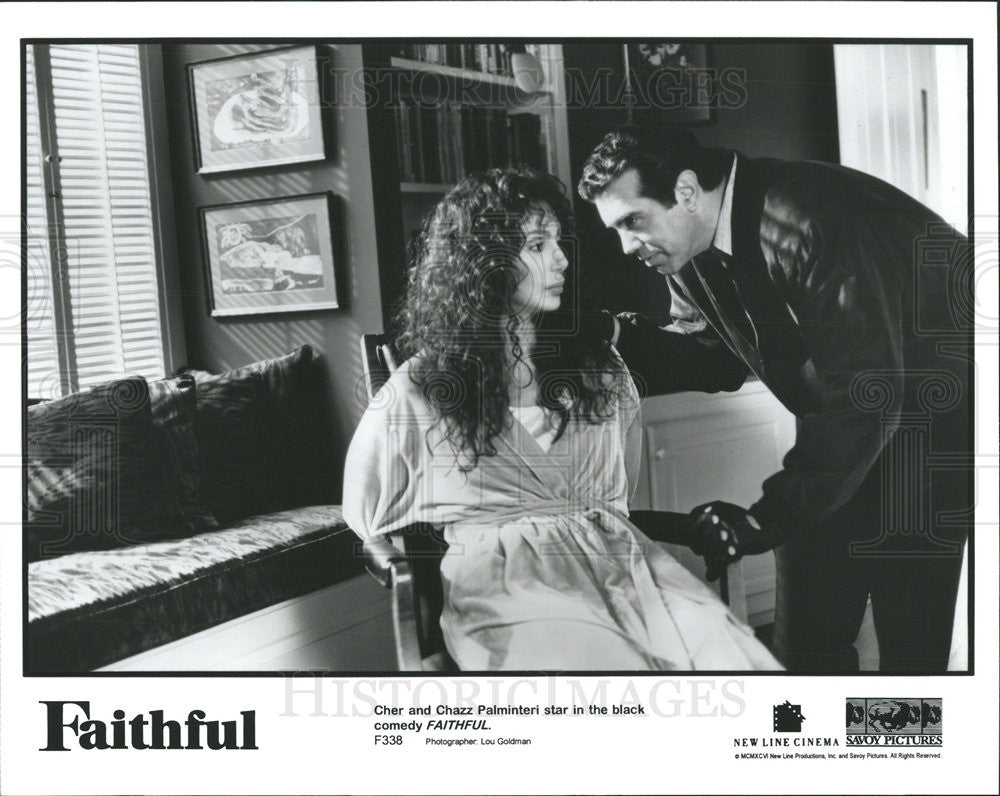 Press Photo Cher and Chazz Palminteri in "Faithful" - Historic Images