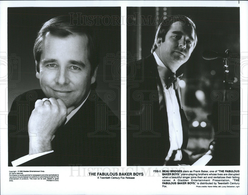 1989 Press Photo Beau Bridges in &quot;The Fabulous Baker Boys&quot; - Historic Images