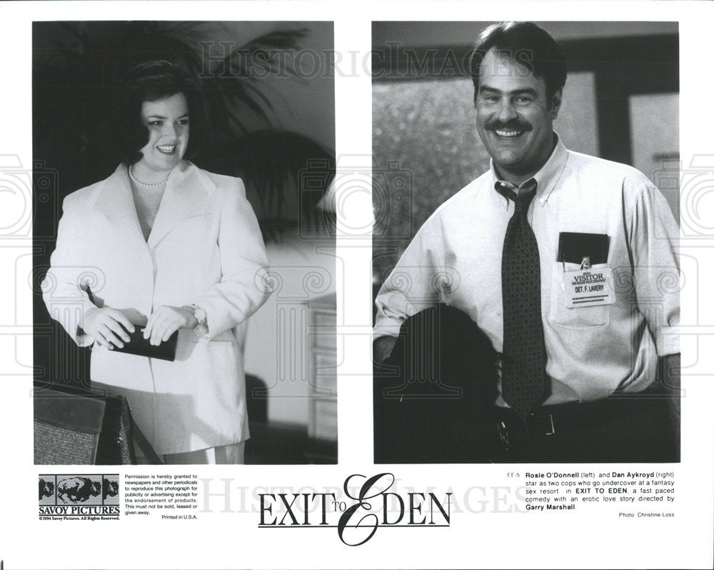 1994 Press Photo Rosie O&#39;Donnell &amp; Dan Aykroyd in &quot;Exit to Eden&quot; - Historic Images