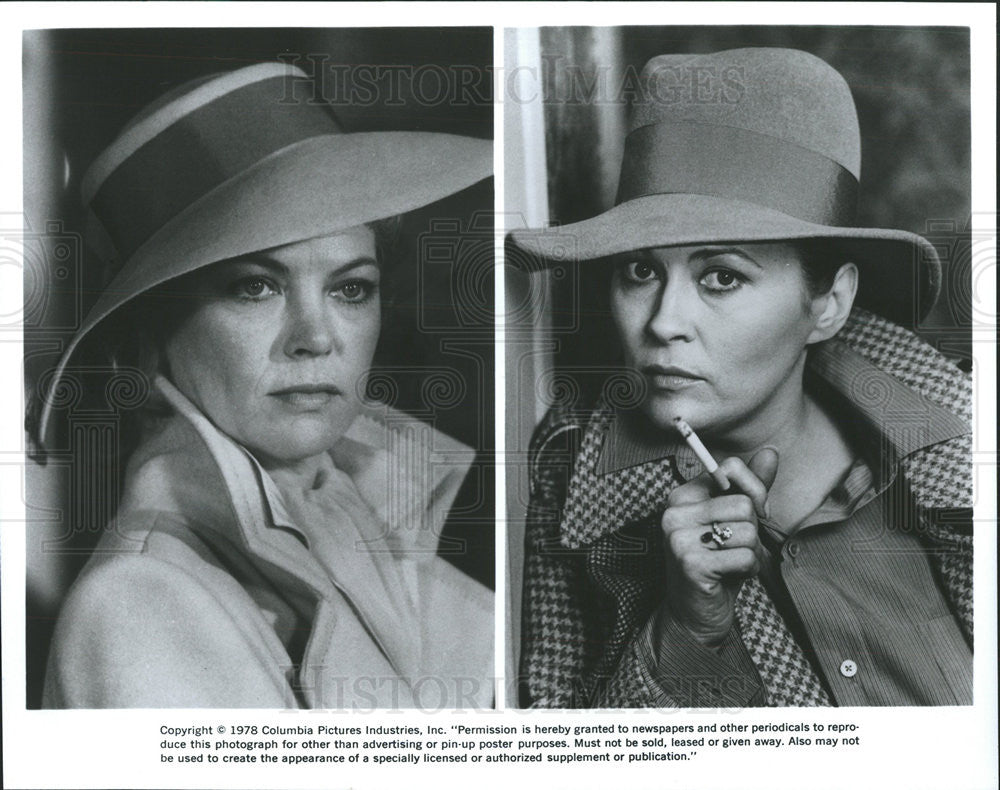 1978 Press Photo Actresses Louise Fletcher &amp; Faye Dunaway - Historic Images