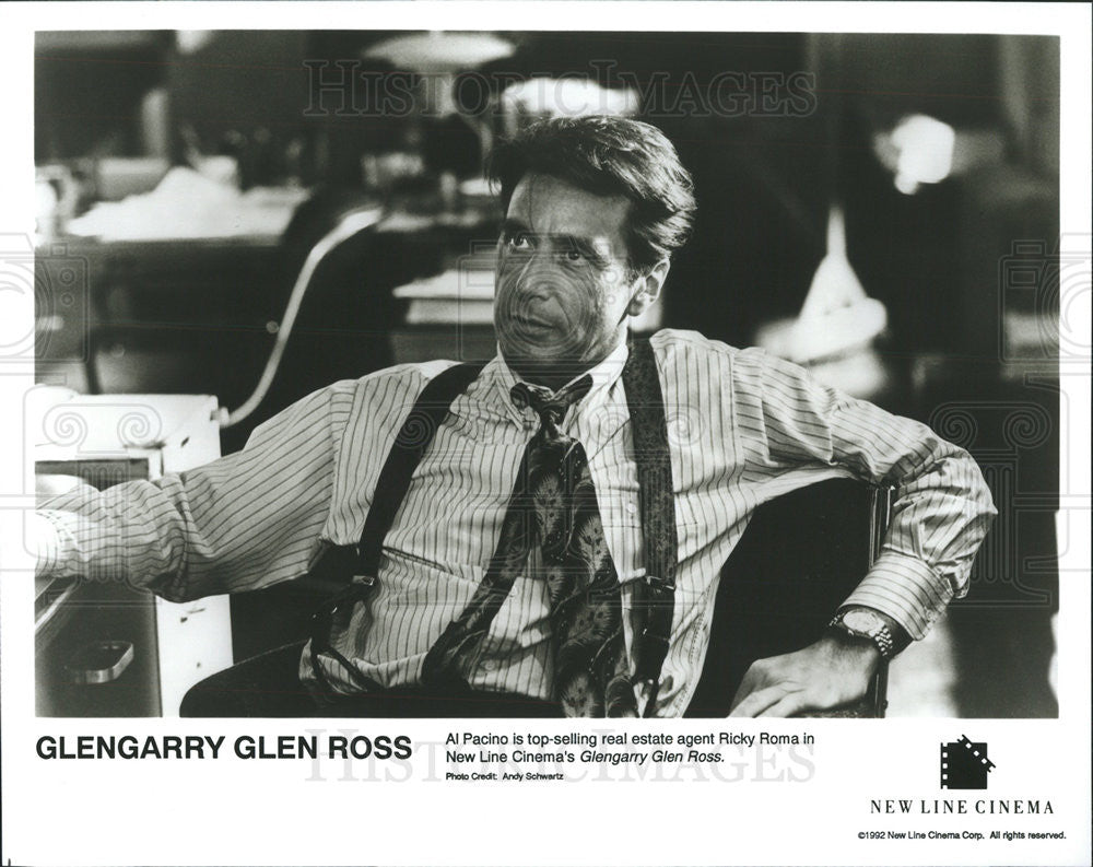 1992 Press Photo Al Pacino Stars As Ricky Roma In &quot;Glengarry Glen Ross&quot; - Historic Images