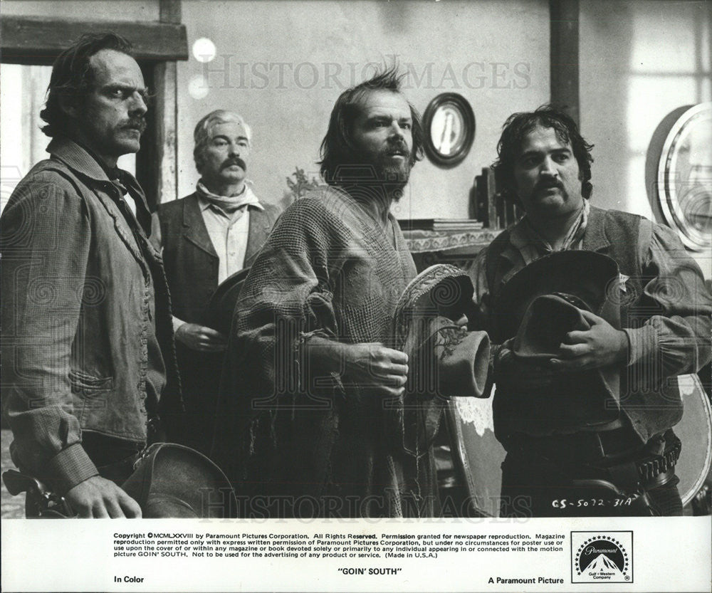 1978 Press Photo Goin&#39; South Jack Nicholson Christopher Lloyd Richard Bradford - Historic Images