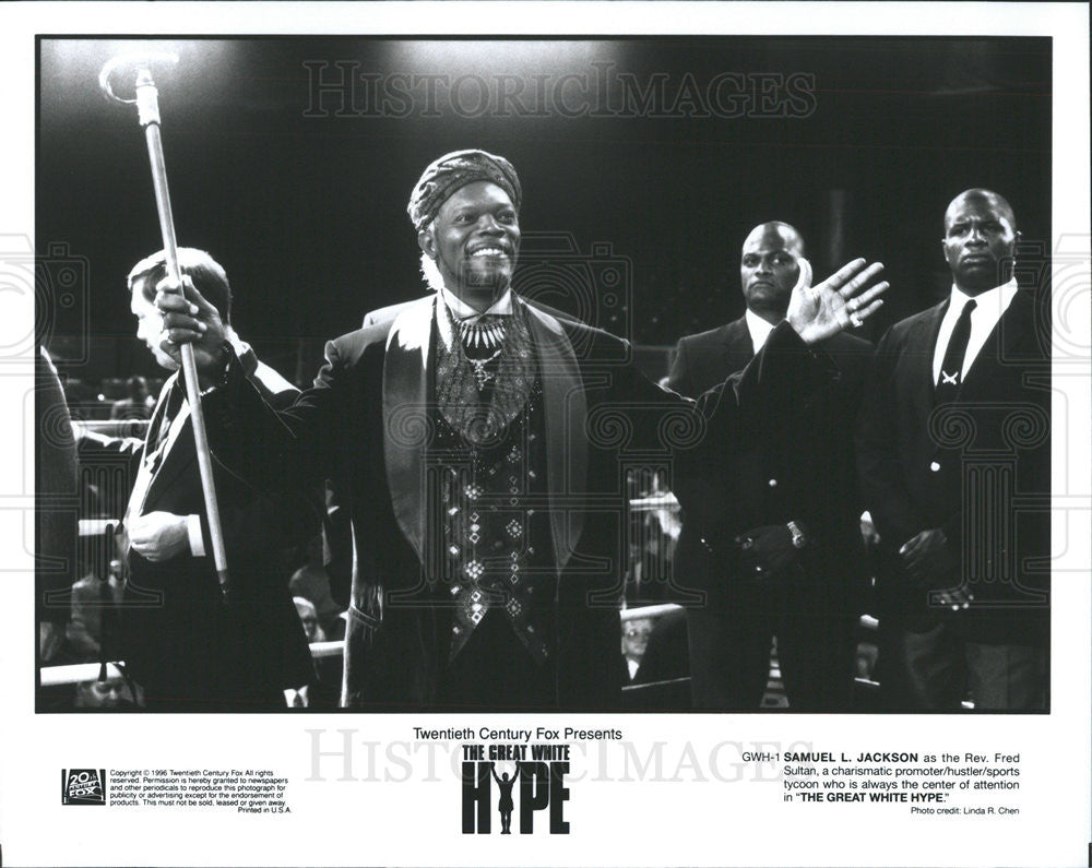 1996 Press Photo Samuel L. Jackson Actor Drama Film Great White Hype Movie - Historic Images