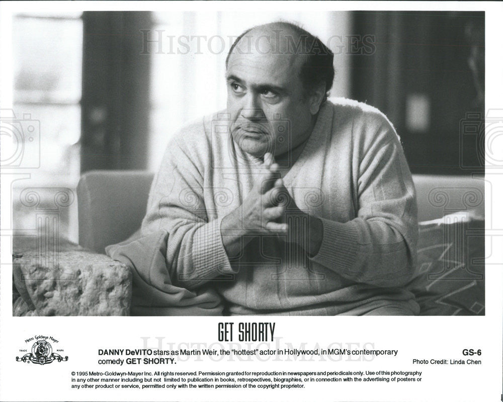 1995 Press Photo Danny DeVito Stars As Martin Weir In Get Shorty - Historic Images