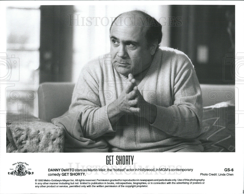 1995 Press Photo Danny DeVito Stars As Martin Weir In Get Shorty - Historic Images