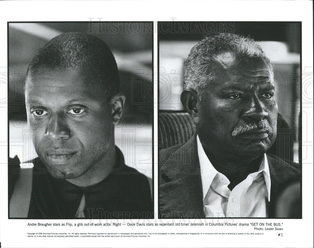 1996 Press Photo Andre Brauer &amp; Ossie Davis Star In Get On The Bus - Historic Images