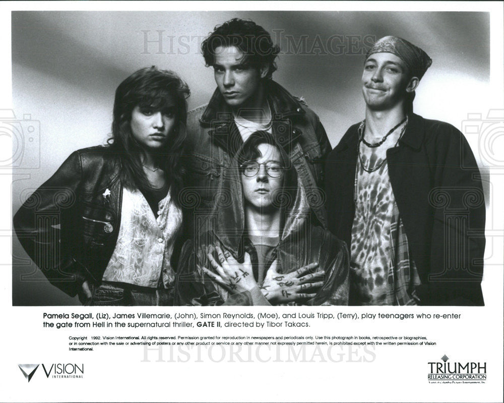 1992 Press Photo Pamela Segall, James Villemarie, Simon Reynolds In &quot;Gate II&quot; - Historic Images